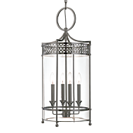 Hudson Valley Amelia 4 Light 28 Inch Pendant Light in Antique Nickel