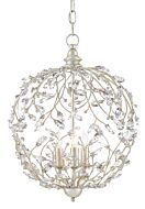 Currey & Company Crystal Bud Orb Chandelier in Silver Granello