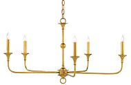 Nottaway 5-Light Chandelier in Contemporary Gold Leaf