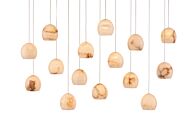 Lazio 15-Light 15 Light Pendant in Natural with Painted Silver