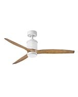 Hover 60" Ceiling Fan in Matte White With Koa Blades