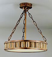 Hudson Valley Middlebury 3 Light Ceiling Light in Aged Brass