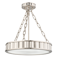 Hudson Valley Middlebury 3 Light Ceiling Light in Polished Nickel