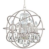 Crystorama Solaris 4 Light 19 Inch Mini Chandelier in Olde Silver with Clear Swarovski Strass Crystals