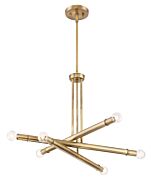 Emmett 6-Light Chandelier in Old Satin Brass