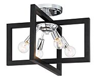 Xander 4-Light Semi-Flush Mount in Chrome