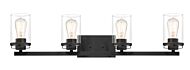 Jedrek 4-Light Bathroom Vanity Light in Black