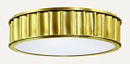 Hudson Valley Middlebury 3 Light 16 Inch Ceiling Light in Aged Brass