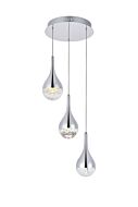 Amherst 3-Light LED Chandelier in Chrome