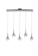 Amherst 5-Light LED Chandelier in Chrome