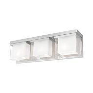 Duval 3-Light Bathroom Vanity Light in Polished Chrome