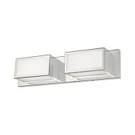 Sutter 2-Light LED Bathroom Vanity Light in Polished Chrome