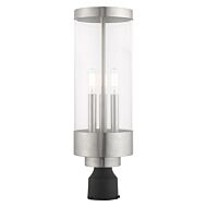 Hillcrest 3-Light Post-Top Lanterm in Brushed Nickel