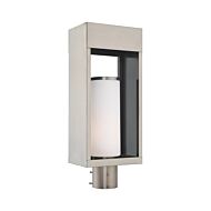 Bleecker 1-Light Outdoor Post-Top Lanterm in Brushed Nickel