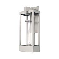 Delancey 1-Light Outdoor Wall Lantern in Brushed Nickel