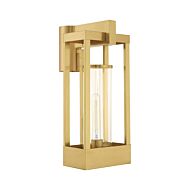 Delancey 1-Light Outdoor Post-Top Lanterm in Satin Brass