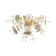 Circulo 4-Light Ceiling Mount in Satin Brass