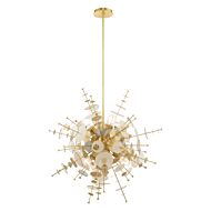 Circulo 6-Light Pendant in Satin Brass