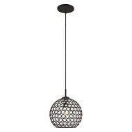 Cassandra 1-Light Mini Pendant in Black