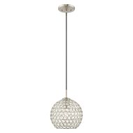 Cassandra 1-Light Mini Pendant in Brushed Nickel