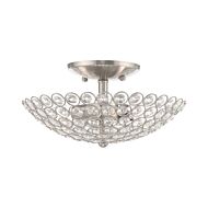 Cassandra 2-Light Ceiling Mount in Brushed Nickel