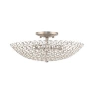 Cassandra 3-Light Ceiling Mount in Brushed Nickel