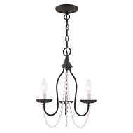 Alessia 3-Light Mini Chandelier in Black