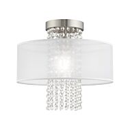 Bella Vista 1-Light Ceiling Mount in Brushed Nickel