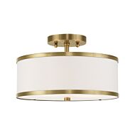 Park Ridge 2-Light Ceiling Mount in Antique Brass