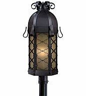 The Great Outdoors Montalbo 28 Inch Outdoor Post Light in Black