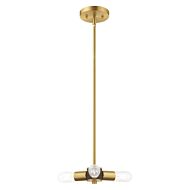 Copenhagen 3-Light Mini Chandelier in Satin Brass w with Bronzes