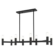 Copenhagen 8-Light Linear Chandelier in Black