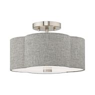 Kalmar 2-Light Ceiling Mount in Brushed Nickel