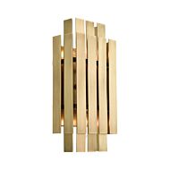 Greenwich 2-Light Wall Sconce in Natural Brass
