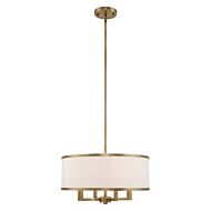 Park Ridge 4-Light Pendant in Antique Brass