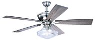 Huntley 1-Light 52" Hanging Ceiling Fan in Satin Nickel