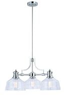 Beloit 3-Light Chandelier in Satin Nickel