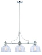 Beloit 3-Light Linear Chandelier in Satin Nickel