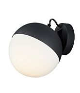 Half Moon 1-Light LED Wall Sconce in Black