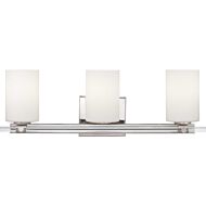 Lisbon 3-Light Bathroom Vanity Light in Polished Nickel