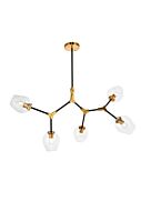 Cavoli 5-Light Pendant in Light Antique Brass