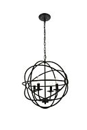 Octavia 4-Light Pendant in dark brown