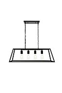 Resolute 4-Light Pendant in black