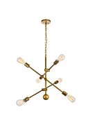 Axel 6-Light Pendant in Brass