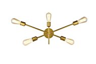 Axel 5-Light Wall Sconce in Brass