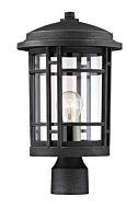 Barrister 1-Light Post Lantern in Weathered Pewter