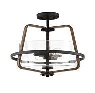 Ryder 2-Light Semi-Flush Mount in Forged Black