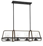 Ryder 4-Light Island Chandelier in Forged Black