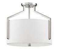 Elara 3-Light Semi-Flush Mount in Nickel (Polished)