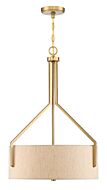 Elara 3-Light Pendant in Gold (Brushed)